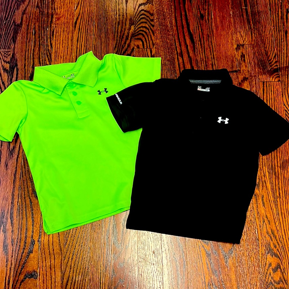 Boys 4t under armour polo shirt lot